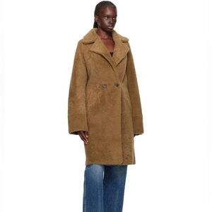 Yves Salomon Brown Teddy Jacket